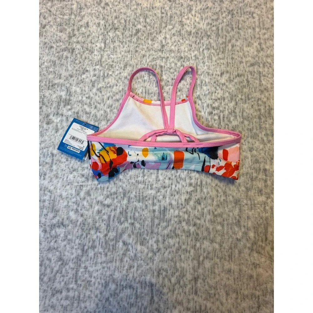 DSG Kids Swim Halter Top Coastal‎ collage Pink Trim 50 UV Protection NWT small
